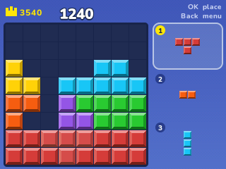 Block Blast: two rows clear for Good!, then a combo of 3