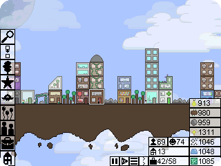 The Final Earth 2: building a house in a city on a floating island