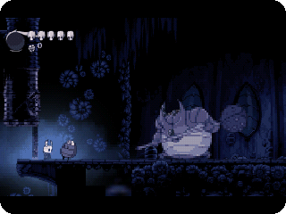 Hollow Knight: fighting the False Knight and Hornet