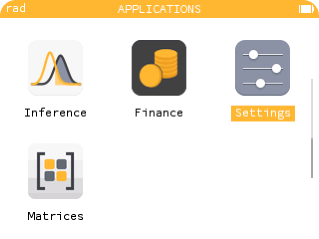 The home screen with NumPlay-Matrices among the calculator's own apps